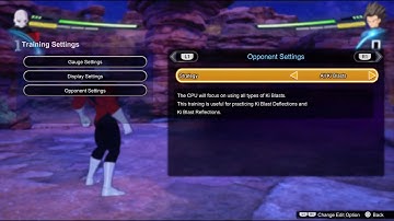 DRAGON BALL: Sparking! ZERO Training, Opponent Settings, All Ki Blasts