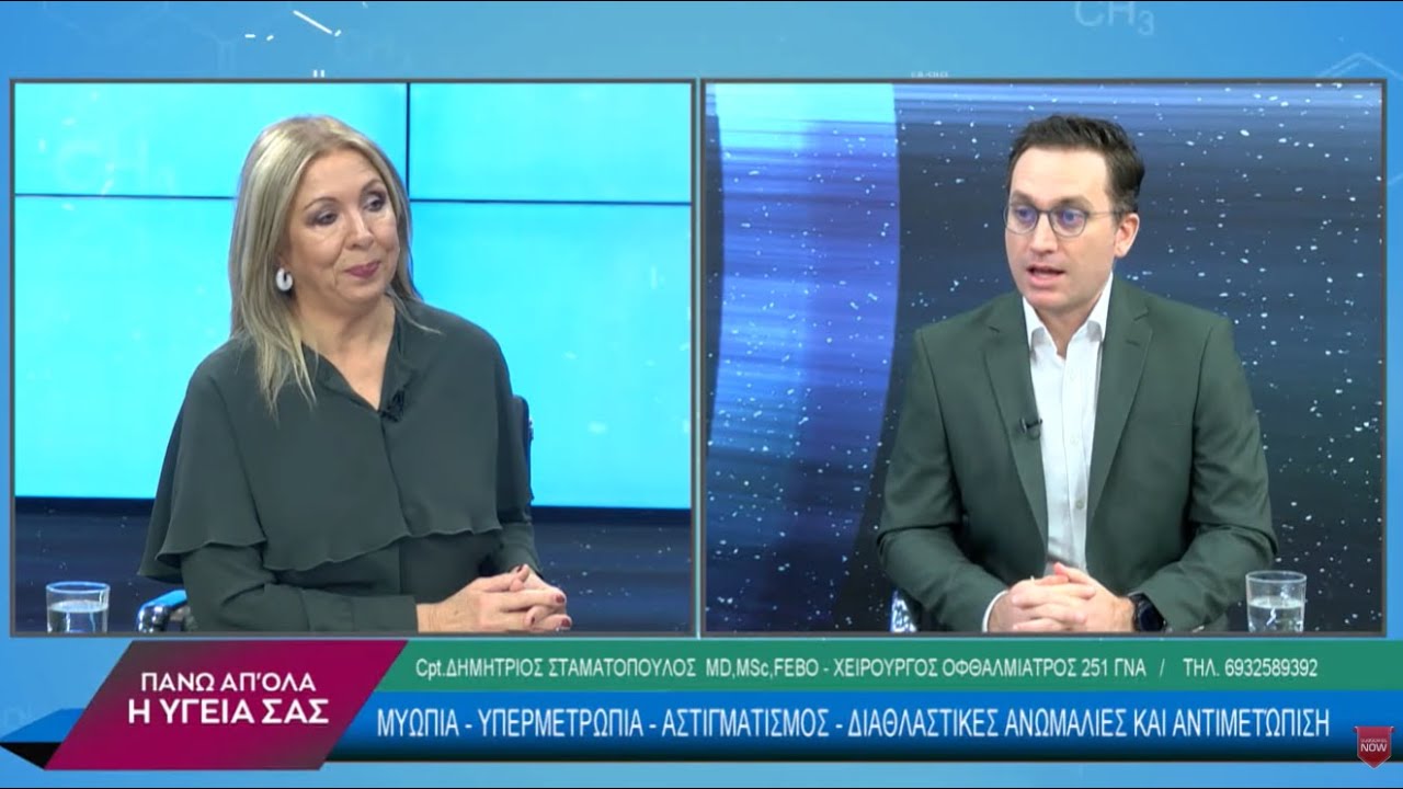 Μυωπία – Υπερμετρωπία – Αστιγματισμός – Αντιμετώπιση με τον Δημήτρη Σταματόπουλο.