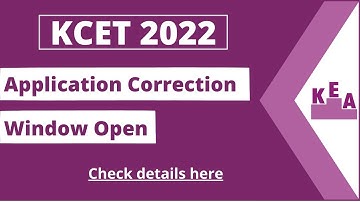 KCET 2022 application correction started