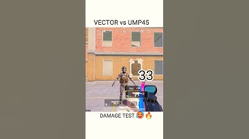 VECTOR vs UMP45 DAMAGE TEST 🥵🔥 #shorts #bgmi #pubgmobile