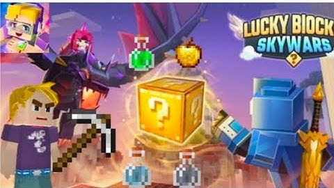 first time playing lucky block skywars