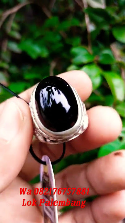 WULUNG FOSIL , HITAM DISENTER MERAH , RING PERAK #akik #wulung #batuakik #viral #yaman #batuhitam