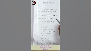 Aptitude Tricks for competative exams|Number Systems|Unit digits of factorials- Shorts- 12