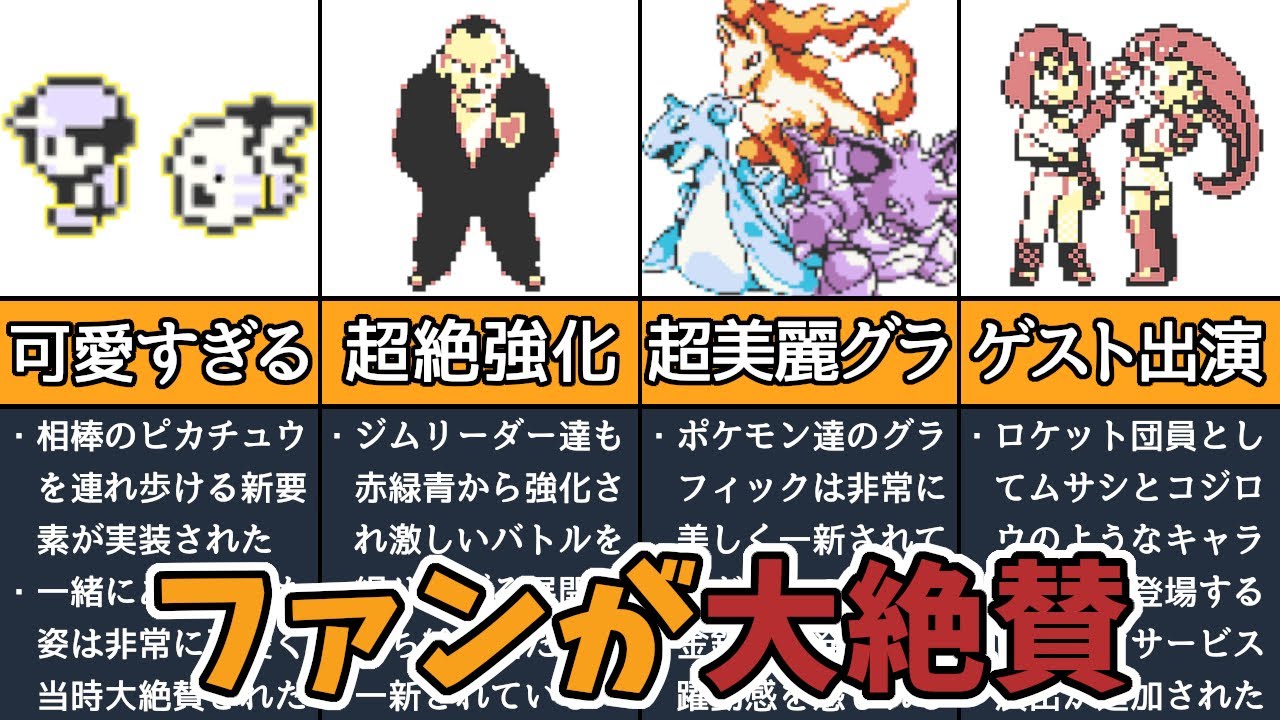 【初代ポケモン】ファンが大絶賛！ピカチュウ版の凄すぎた要素