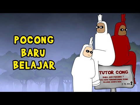 POCONG BARU BELAJAR | kartun hantu