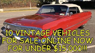 Episode #53: 10 Pre-1980 Vehicles for Sale Online Now Under $15,000 - Links Below for All Listings