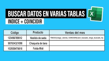 ⭐️Tutorial: Cómo usar INDICE + COINCIDIR para buscar datos en varias tablas [Alternativa a BUSCARV]