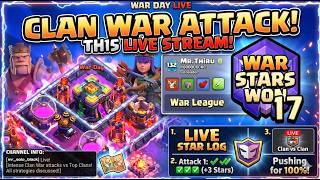 COC Clan War Live Stream! 🔥 TH14 Intense Attacks vs Top Clans 🛡️ MR_SOLO_BLACK #livestream