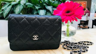 Unboxing! Chanel 21B Grey Lambskin PEARL CRUSH Wallet on Chain and Mini Vanity on Chain