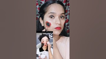 Trying Korean  Makeup Hack 😪 #shorts #youtubeshorts #hack #viral
