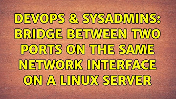 DevOps & SysAdmins: Bridge between two ports on the same network interface on a Linux server