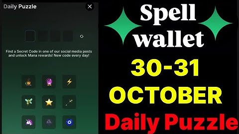 Spell wallet puzzle today 30 & 31 October | spell wallet daily puzzle | #spellwallet #combo |