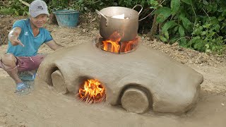 Techniques of making clay wood stoves sculpting cars beautiful and effective Amazing