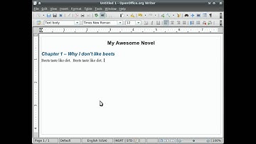 OpenOffice.org Writer Styles and Lists Tutorial