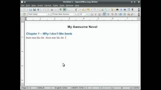 OpenOffice.org Writer Styles and Lists Tutorial