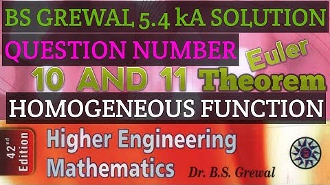 Bs Grewal 5.4 ka questions 10 and 11 ka solution by Rajnish Ranjan