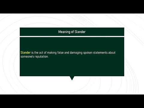 slander # Expand Your English Vocabulary