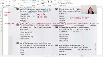 CẬP NHẬT ĐỀ TOEIC READING PART 5 MỚI NHẤT 2025 || MS THẮM TOEIC (VIDEO1)