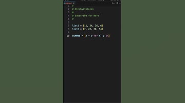 Add elements of two lists easily in Python!! #python #programming #learnpython