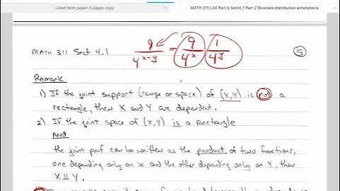 Probability Theory L34 Section 4.1 Part 2 Discrete Bivariate Distributions
