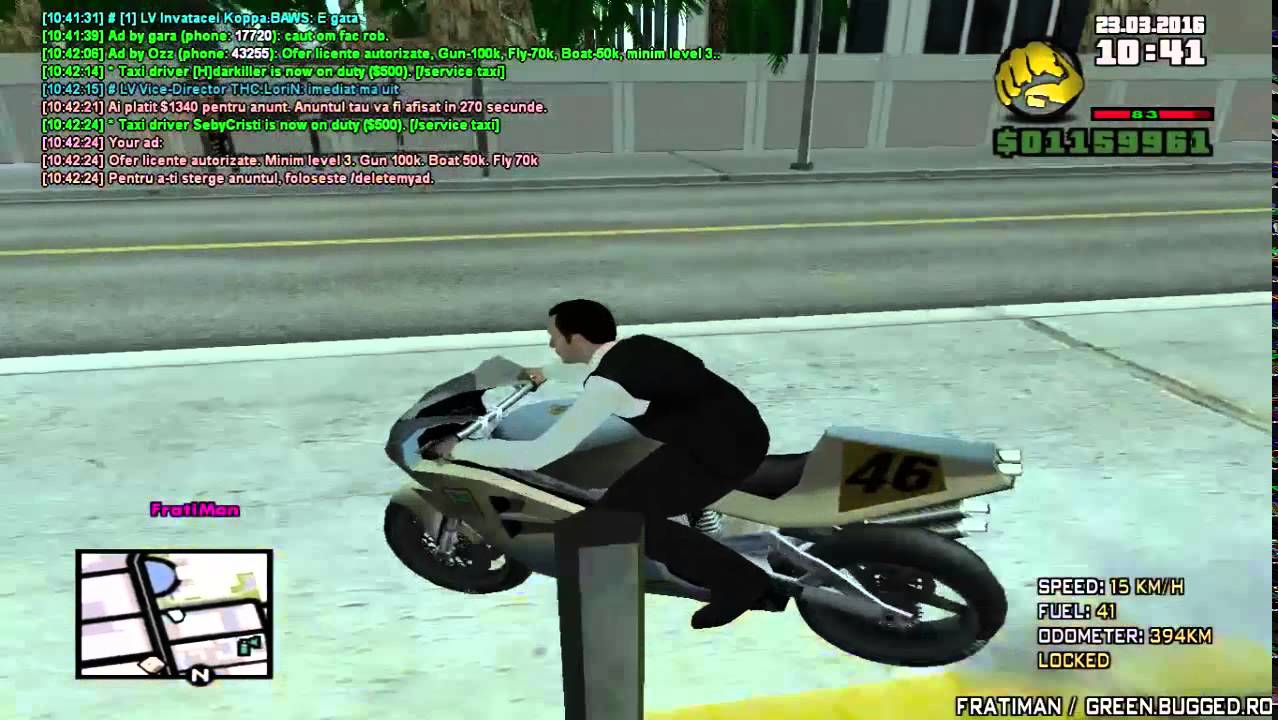 San Andreas MultiPlayer #5 plictiseala pe sa-mp green.bugged.ro gaming logo