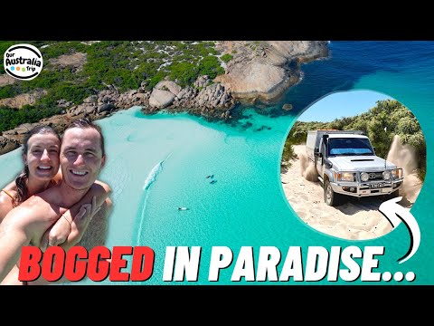 Bogged in Cape Arid PLUS our favourite beach in Australia! Free Camping Western Australia [EP24]