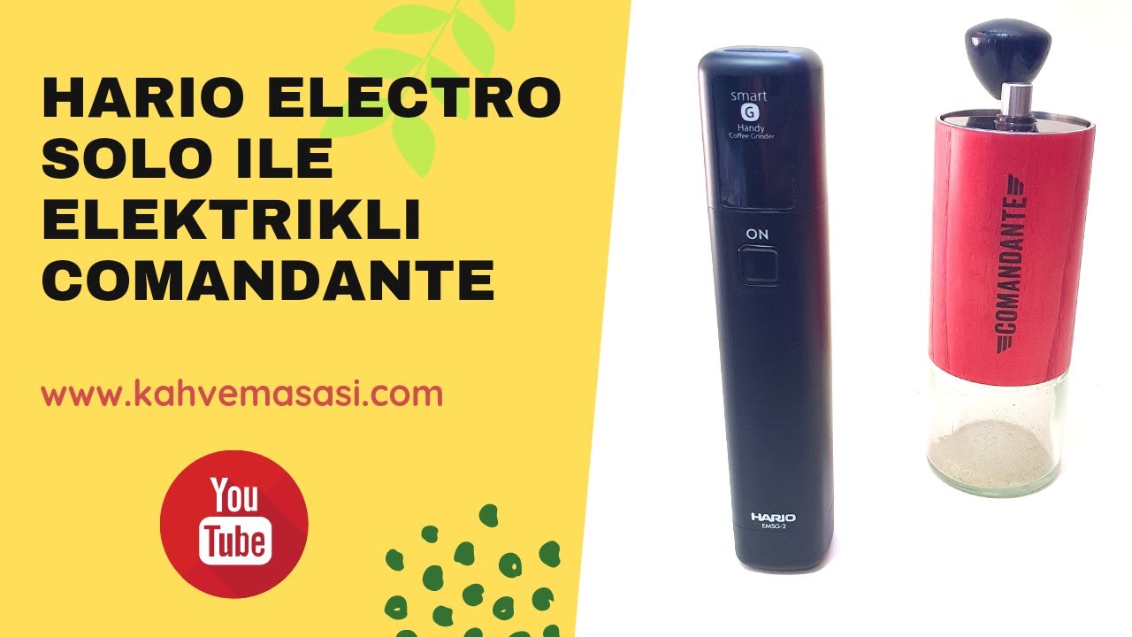 Hario Electro Solo ile Elektrikli Comandante C40 Kahve Değirmeni