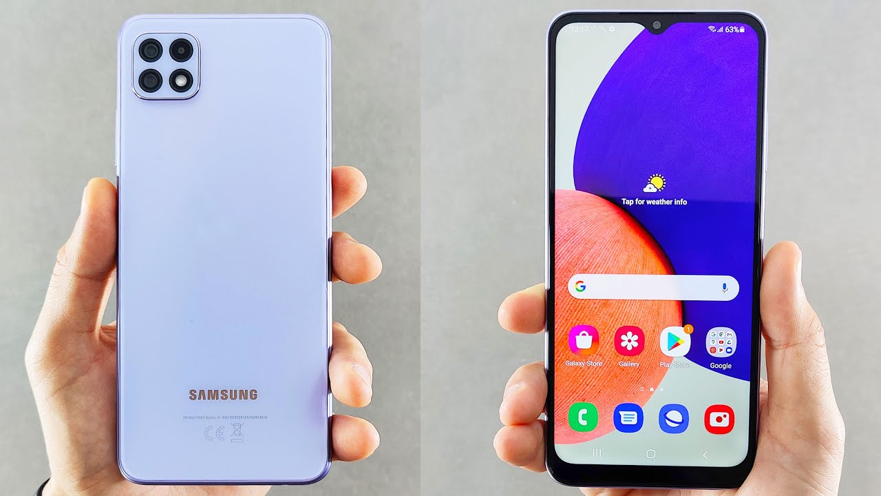 New Samsung Galaxy A22 5G Violet Unboxing
