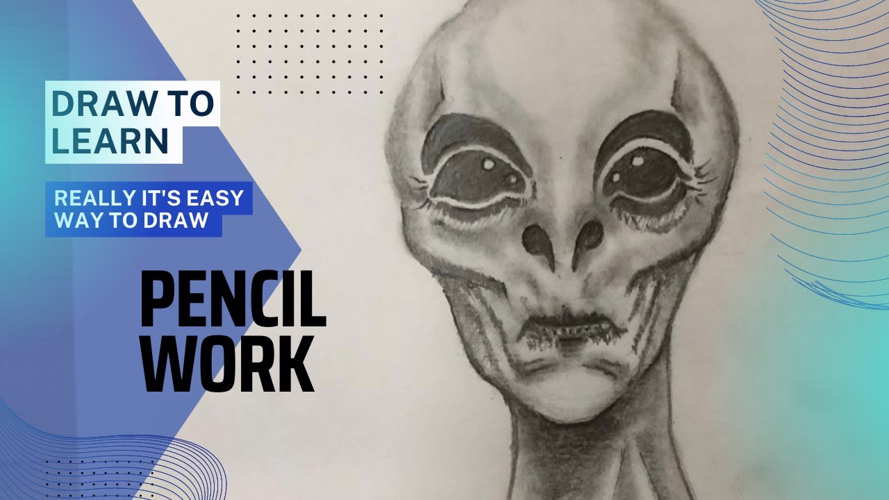 How to draw an Alien | Alien drawing Gray Alien #drawingtutorial - YouTube