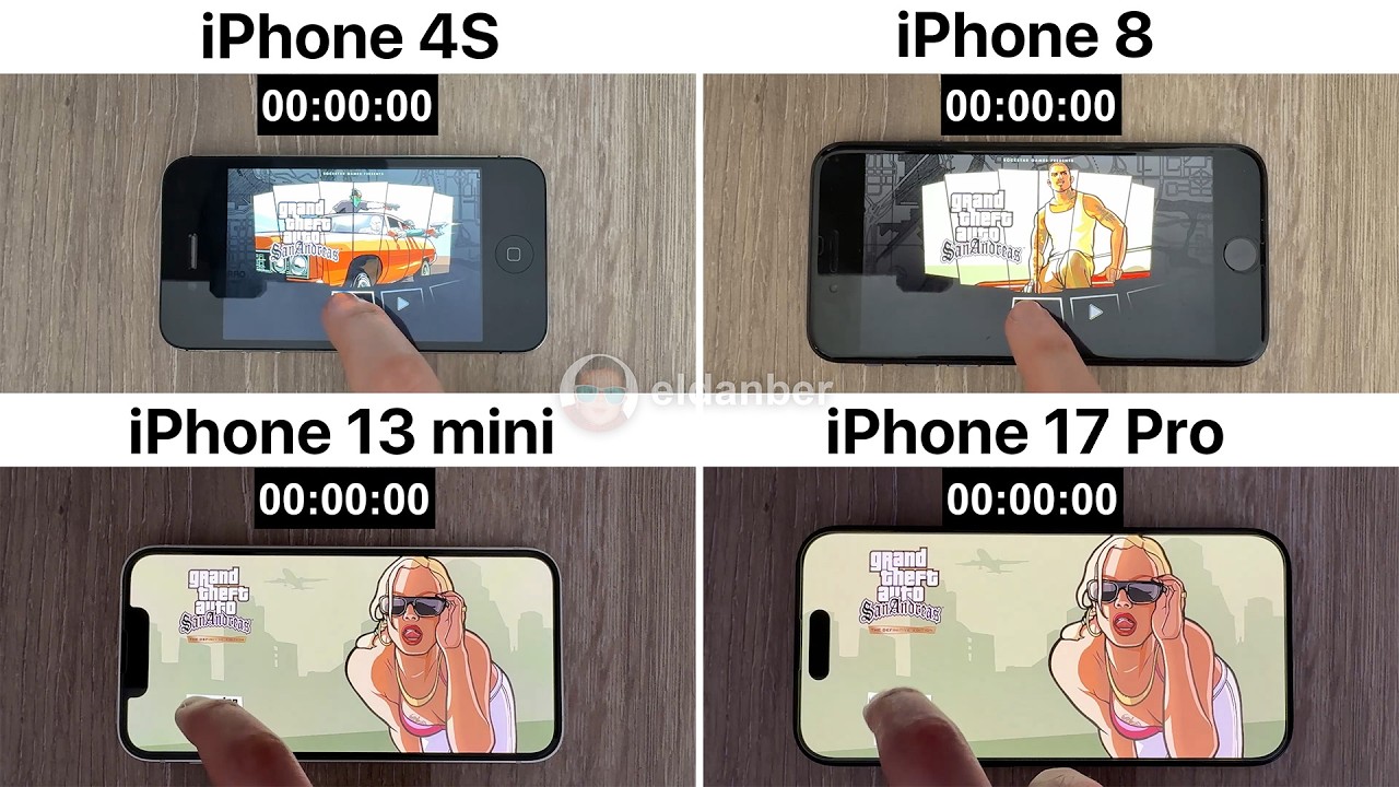 GTA San Andreas - iPhone 4S vs iPhone 8 vs iPhone 13 mini vs iPhone 17 ...