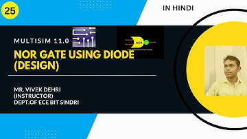 👉👉NOR gate using DIODES, multisim,