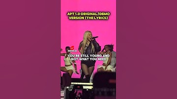 #rosé Revealed APT. Demo Version.✨ #blackpink #rosé #apt #fypviralシ #shorts