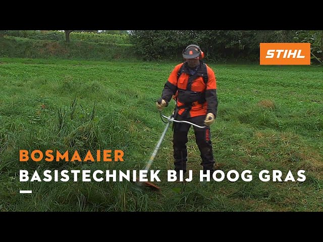 Maaitechnieken: Basistechniek bij hoog gras - STIHL Bosmaaiers - YouTube