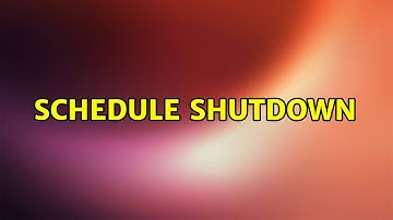 Ubuntu: Schedule shutdown