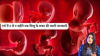 1 to 9 months of baby growth during pregnancy in hindi | Garbh me shishu ka Vikas | Baby Development