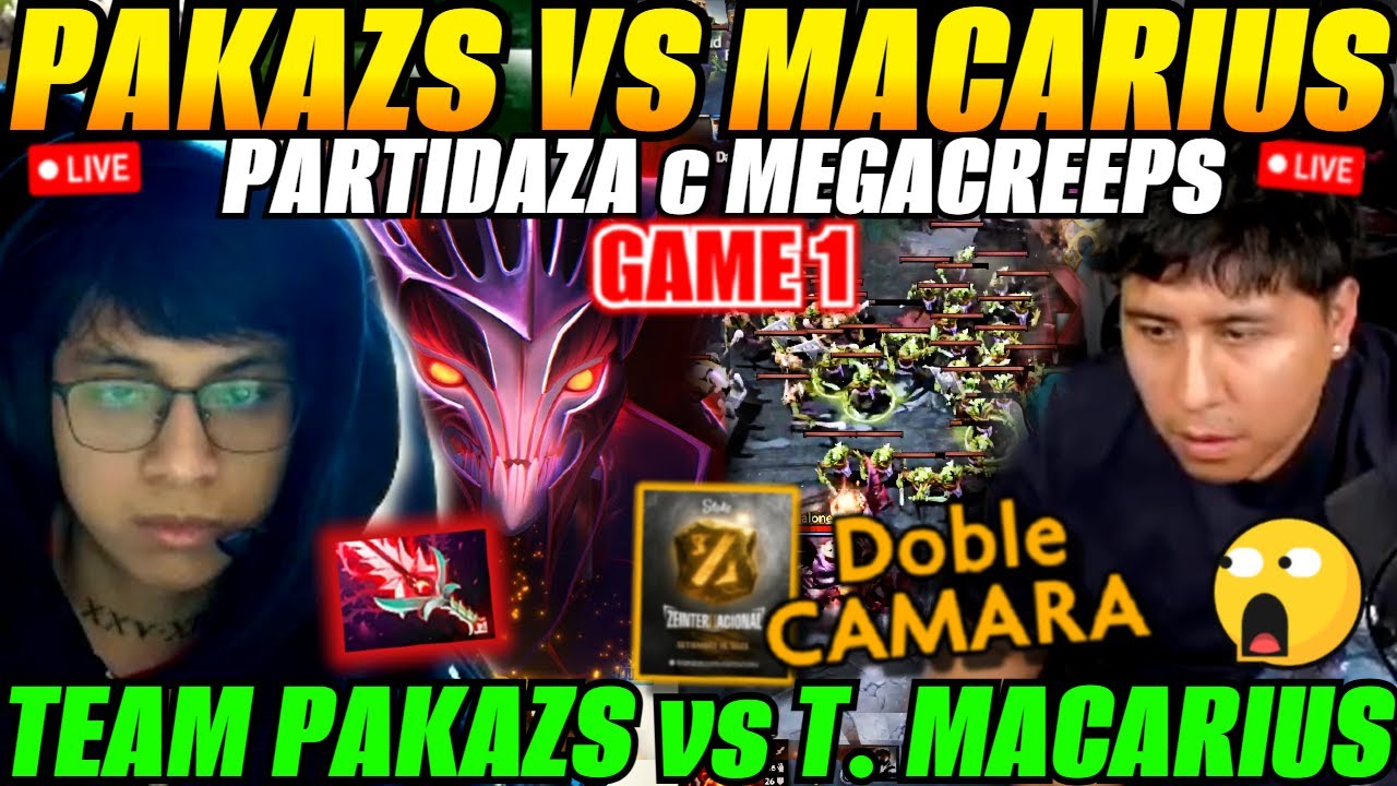 😲PAKAZS vs MACARIUS en dotaza con MEGACREEPS! Team PAKAZS vs Team MACARIUS Game 1 ZEINTERNACIONAL 2😲