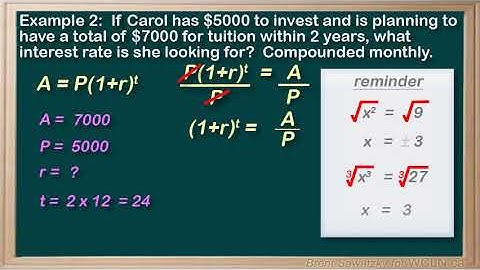 WCLN - Math - Compound Interest 7 - Solve for r