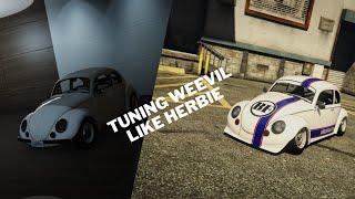 GTA 5 ONLINE | TUNING WEEVIL CAR LIKE HERBIE