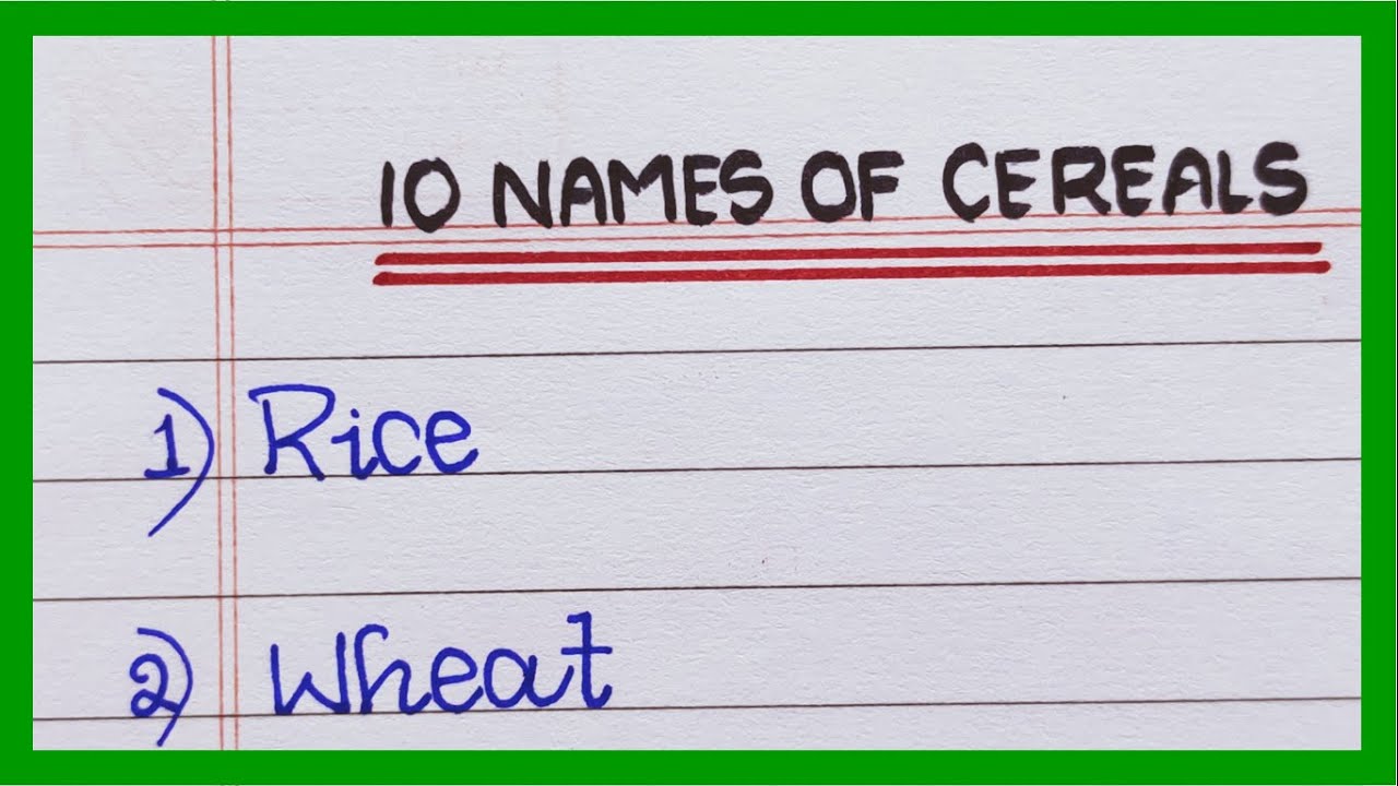 Names Of Cereals In English 10 Cereals Names List Of Cereals In names-of-cereals-in-english-10-cereals-names-list-of-cereals-in