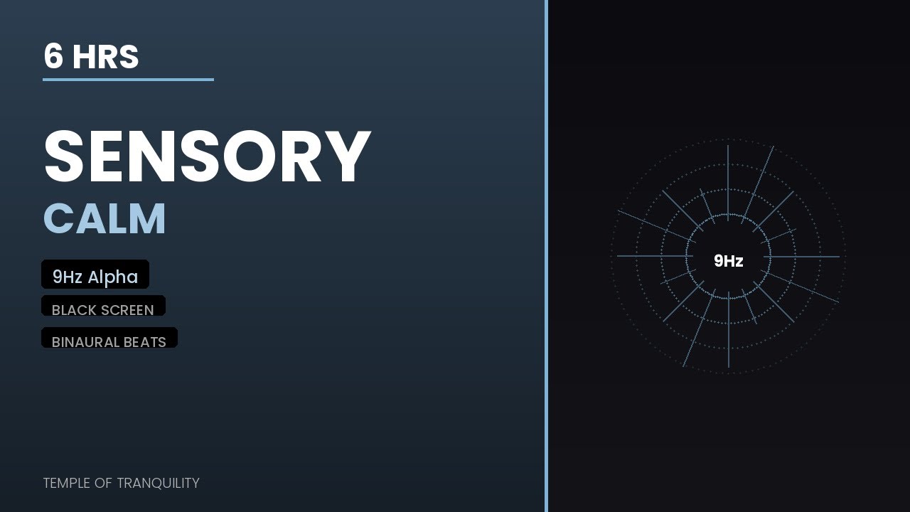 Autism Sensory Calm | 6 Hours Gentle Alpha Waves with Soft Brown Noise | Overstimulation Relief