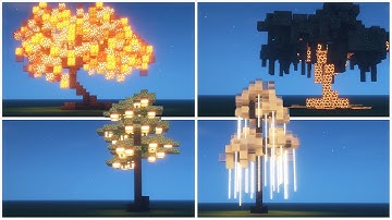 Custom Glowing Tree Designs | Minecraft Tutorial