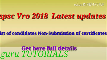 Tspsc vro 2018 rejected list