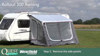 Quest Caravan and Motorhome Awnings Demonstraion Video Rollout 300 Full Instructions