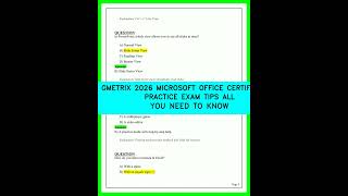 GMETRIX 2026 MICROSOFT OFFICE CERTIFICATION PRACTICE EXAM TIPS ALL YOU NEED TO KNOW