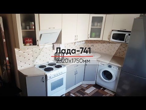 Кухня в хрущевку с отдельностоящей плитой и стиралкой под столешницей