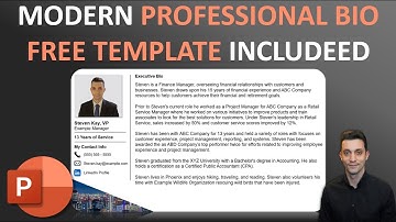 Creating Your Professional Bio | Free Template Included