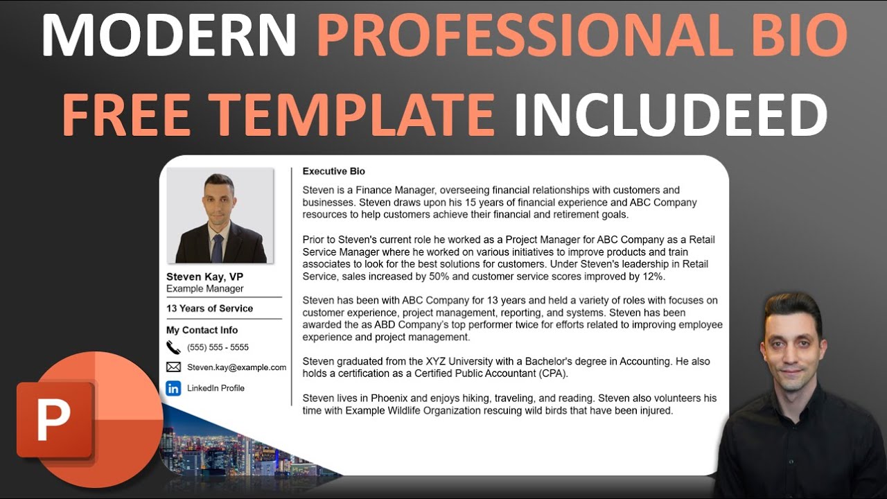 Creating Your Professional Bio | Free Template Included - YouTube