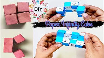 How To Make Paper Infinity Cube? Infinity Cube Fidget Toy ( viral tiktok fidget toys)