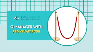 Famous Stainless Steel Q Manager with Red Velvet Rope | Airports, Malls, Hotels | Eston Amenities Net Worth
