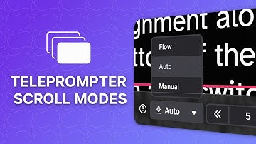 Speakflow Teleprompter Modes | Auto, Flow, Manual